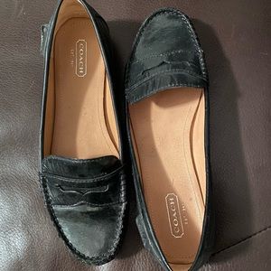 Coach Leigh Black Penny Loafers